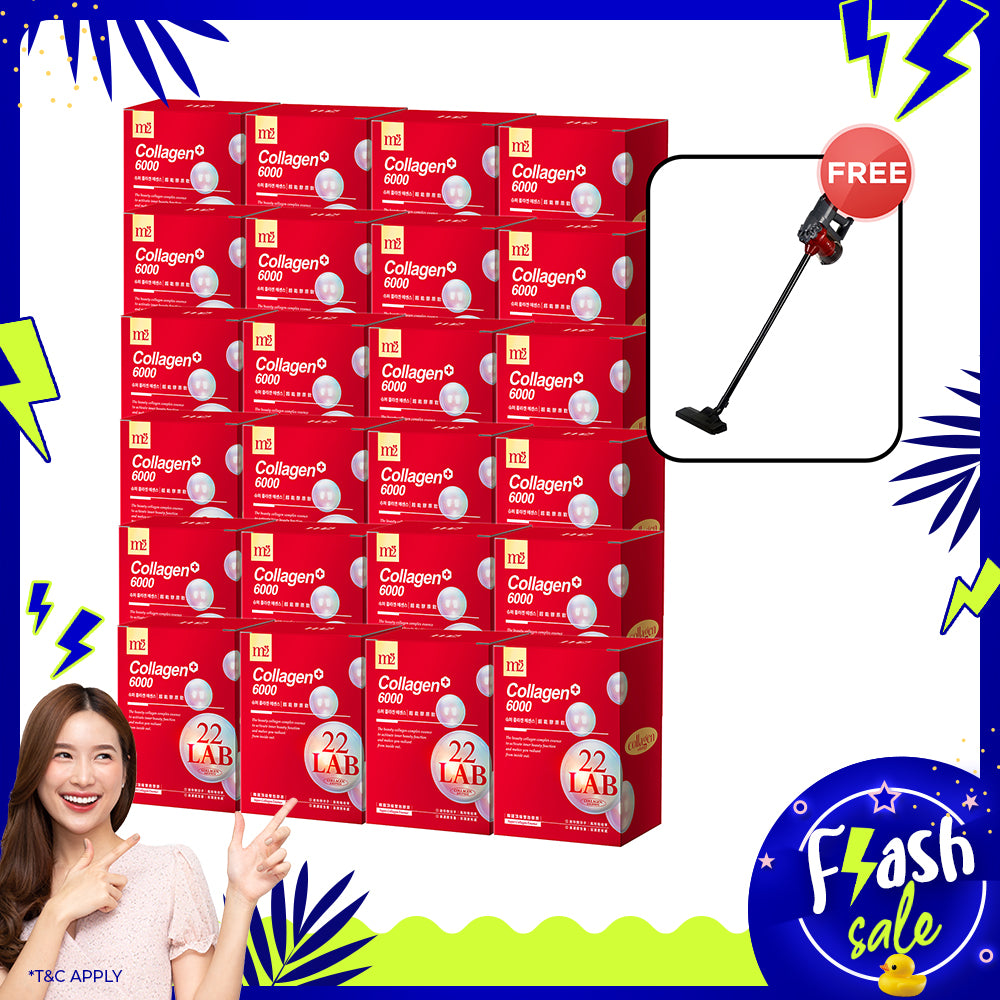 【Mother's Day Flash Sale】M2 22Lab Super Collagen Drink 8s x24 Boxes + Free Branded Vacuum Cleaner 600W with 15Kpa x 1