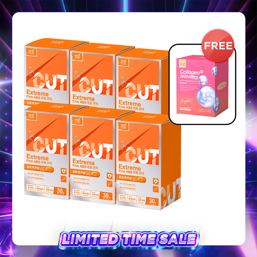 【Bundle of 6】M2 Extreme Firm ABS EX 30s x 6 Boxes + M2 Super Collagen 3800 + Ceramide Drink 8s