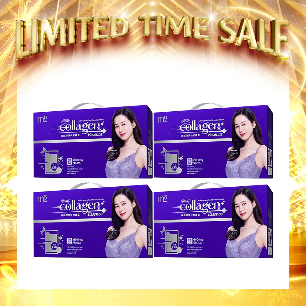 【Bundle of 4】M2 Super Collagen Night Drink + GABA 6000mg 30s x 4 Boxes
