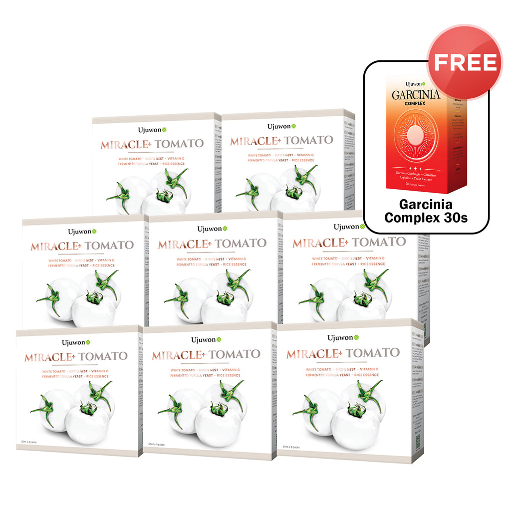 【Bundle of 8】Ujuwon Miracle+ Tomato Skin Booster 8s x 8 Boxes + FREE Garcinia Complex 30s