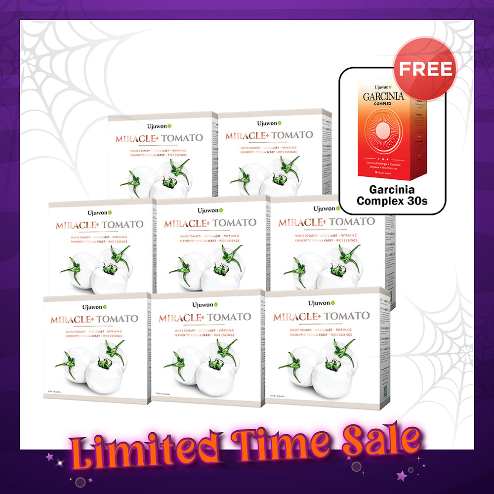 【Bundle of 8】Ujuwon Miracle+ Tomato Skin Booster 8s x 8 Boxes + FREE Garcinia Complex 30s