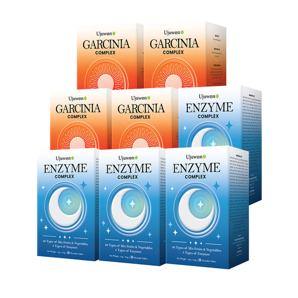 【Bundle of 8】Ujuwon Enzyme Complex 30s x 4 Boxes + Garcinia Complex 30s x 4 Boxes + FREE Garcinia Complex 30s