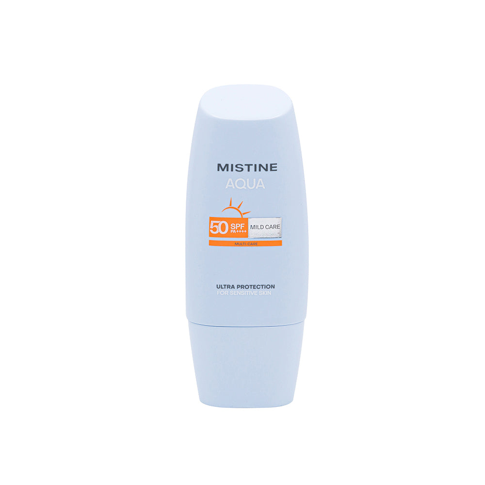 【Free Gift】Mistine Aqua Base Ultra Protection Mild Care Facial Sunscreen Cream SPF50 PA++++ 40ml  x 1 (EXP-20260502)